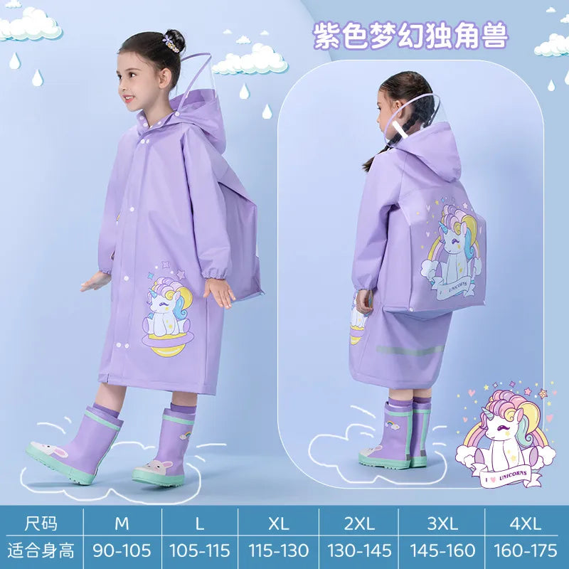 Capa de chuva infantil ideal para escola